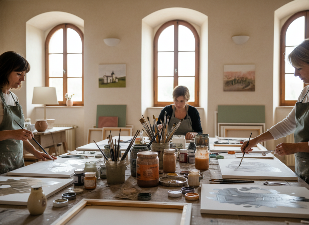 Laboratorio illustrativo di pittura